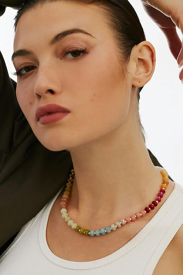 By Anthropologie Rainbow Stone Necklace — Anthropologie