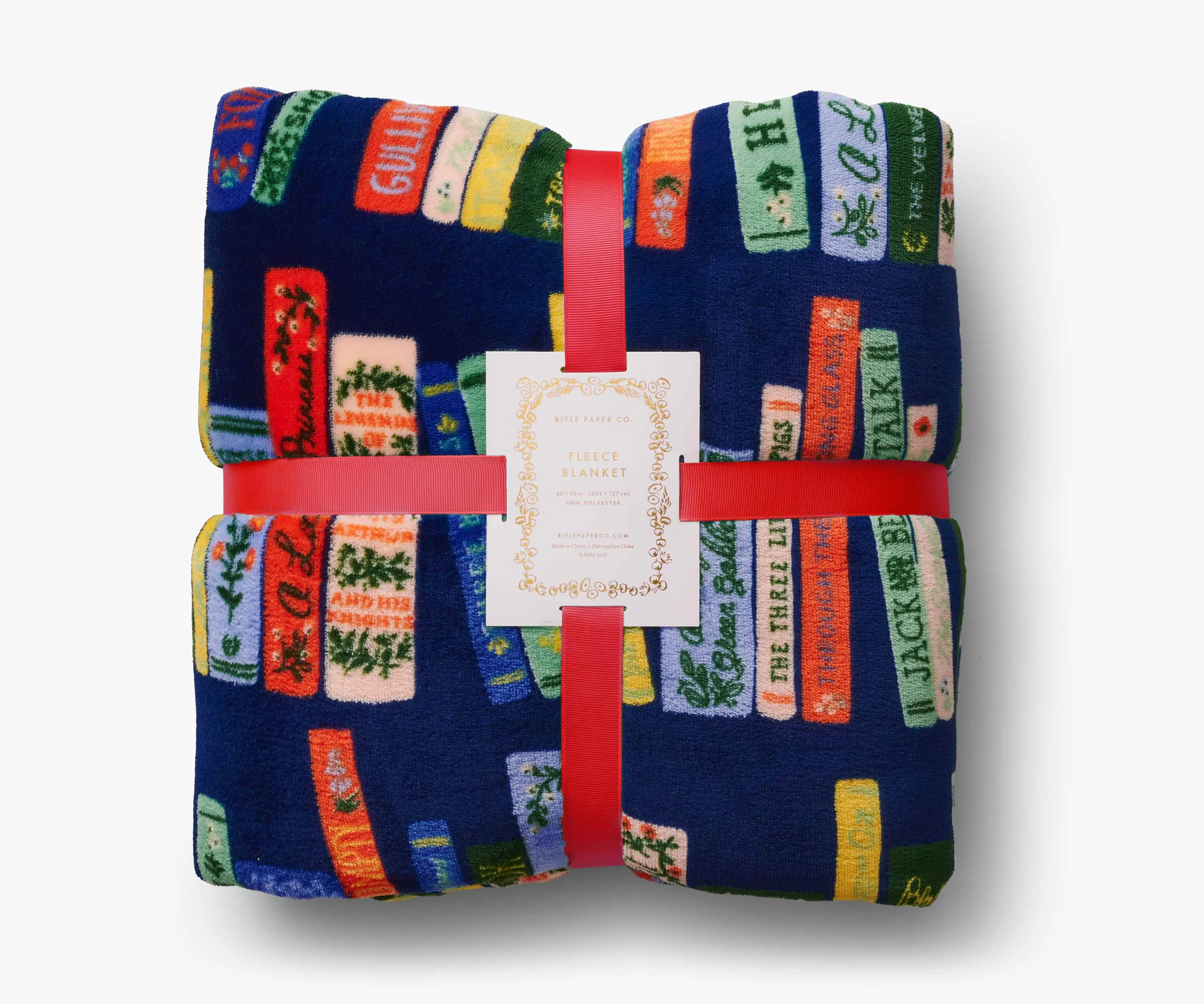 Fleece Blanket - Bookshelf — RIFLE PAPER Co.