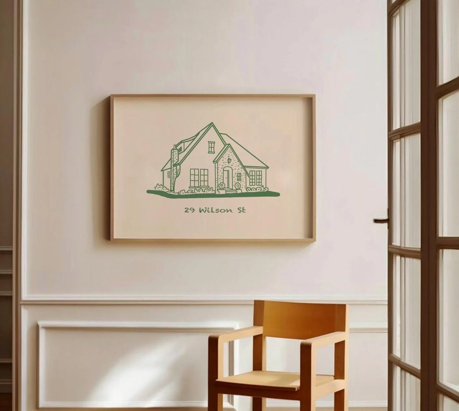 Custom house illustration — Etsy