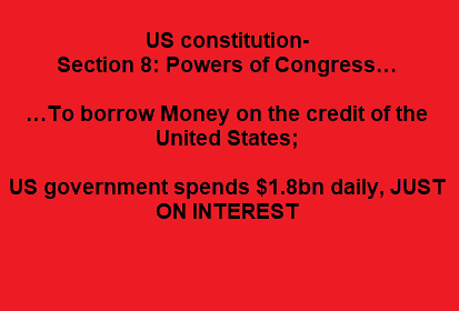 Banner: US government spends $1.8bn daily, just on interest