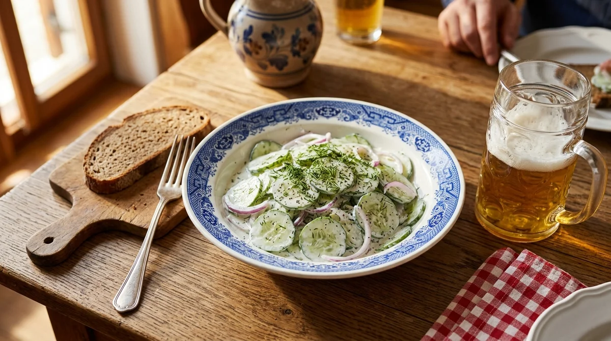 Klassischer Gurkensalat (German Cucumber Salad)