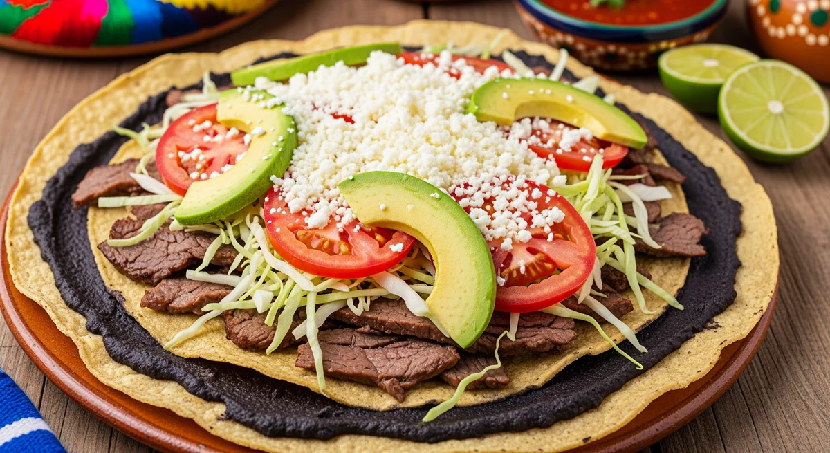 Traditional Oaxacan Tlayudas