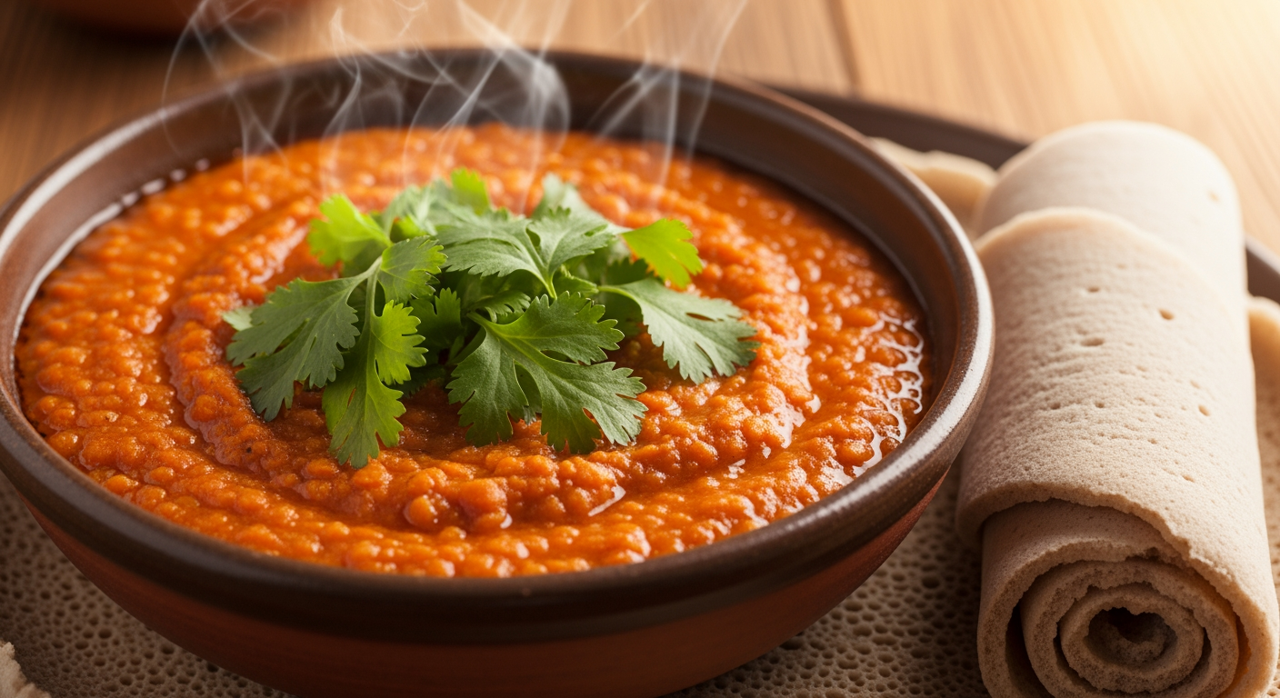 Slow Cooker Misir Wot (Ethiopian Red Lentil Stew)