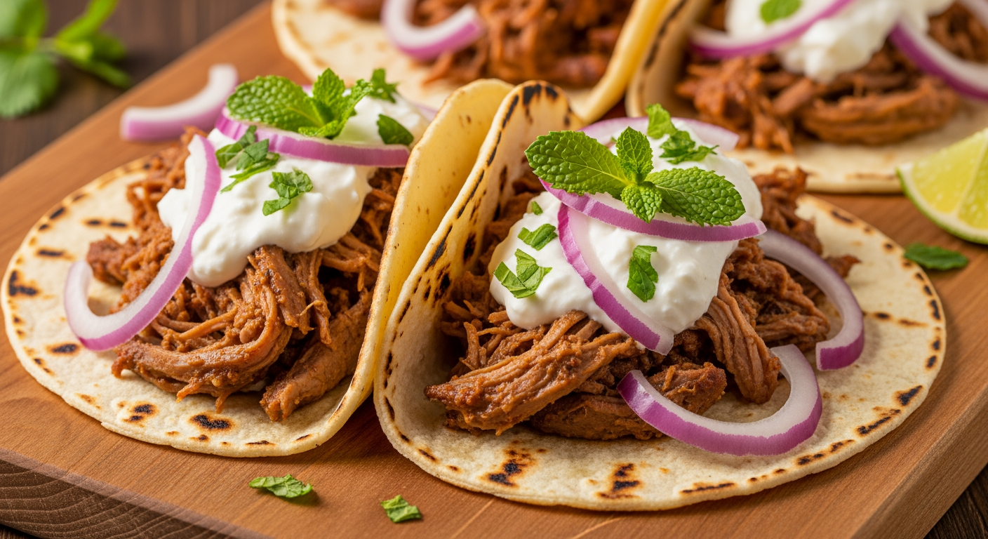 Mediterranean-Spiced Lamb Tacos with Feta Crema