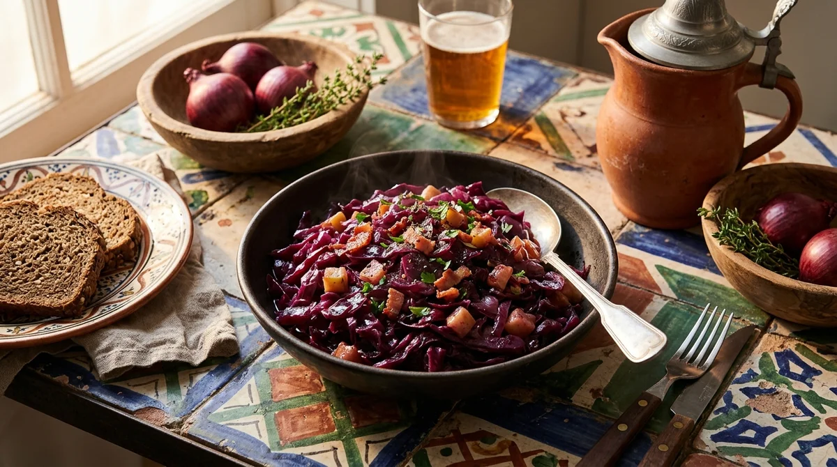 Slow-Cooker Braised German Sweet-and-Sour Cabbage