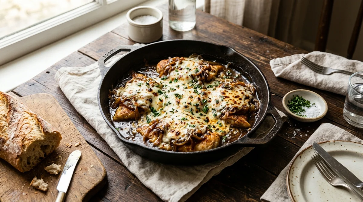 One-Pan French Onion Chicken Skillet