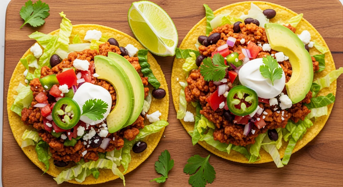 Speedy Ground Turkey & Black Bean Tostadas