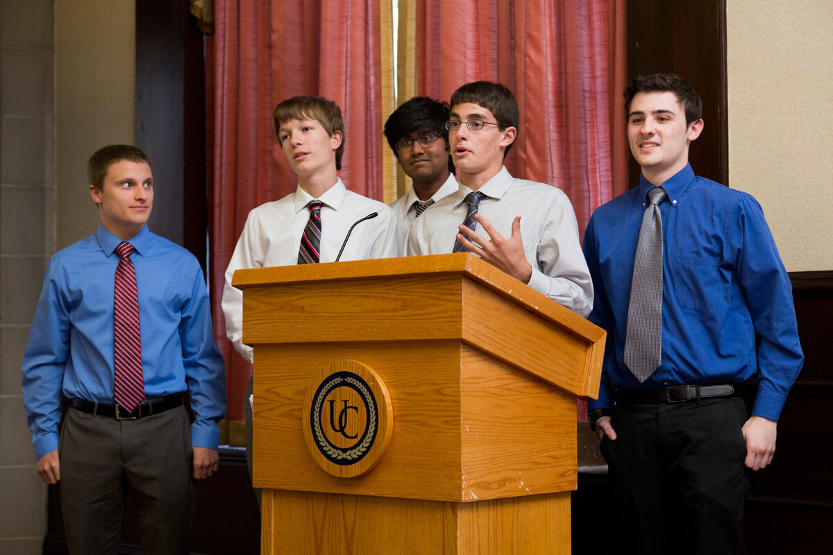 Students presenting at The DataJam