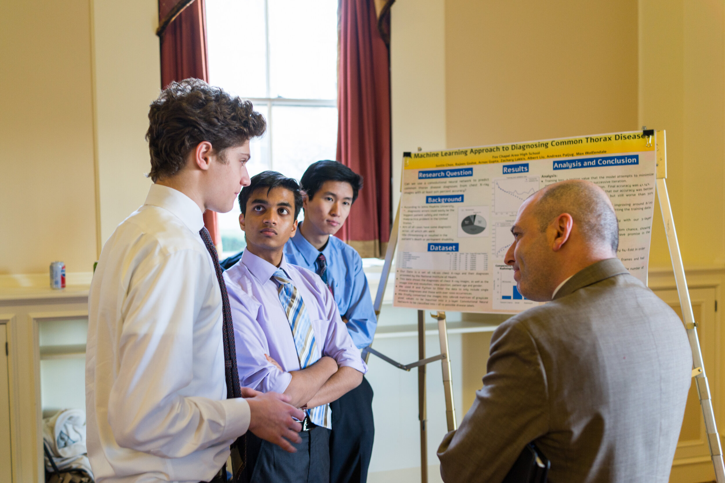 The DataJam students and teams in action