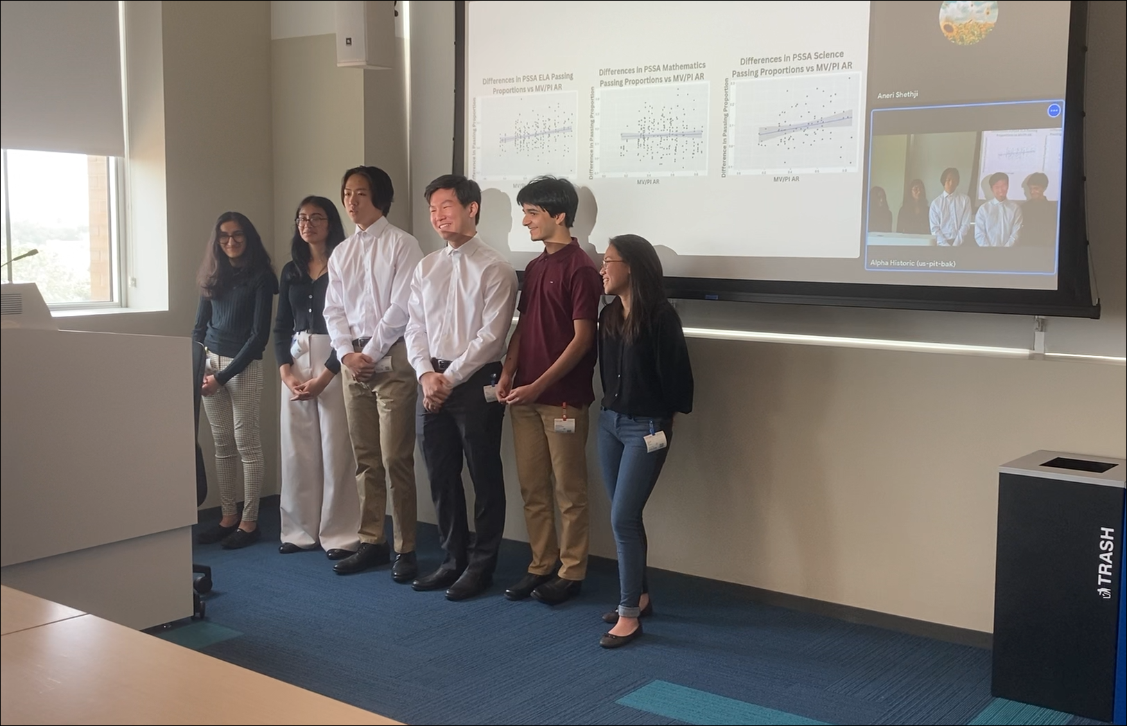The DataJam students and teams in action