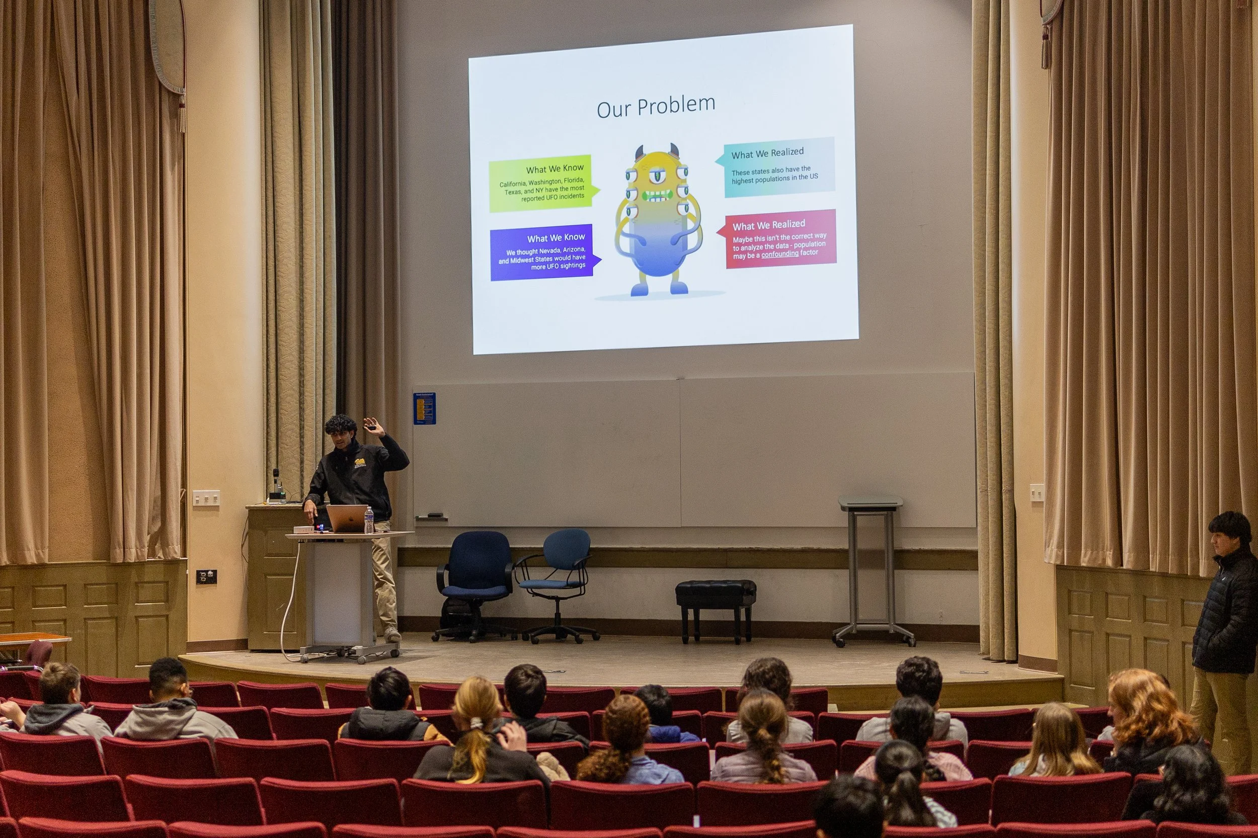 Students presenting at The DataJam