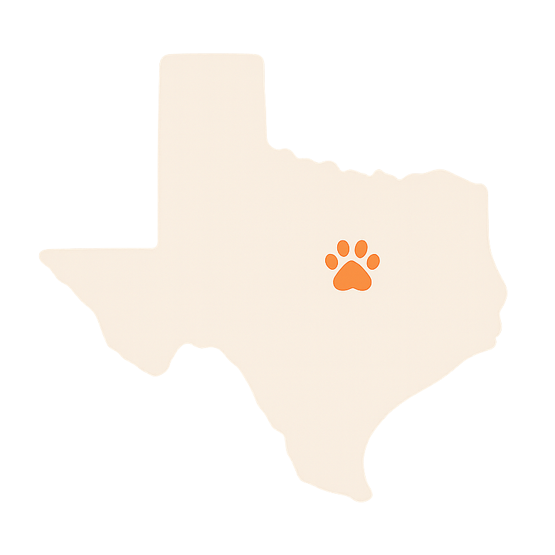 The Paw Print warehouse location in Fort Worth, Texas