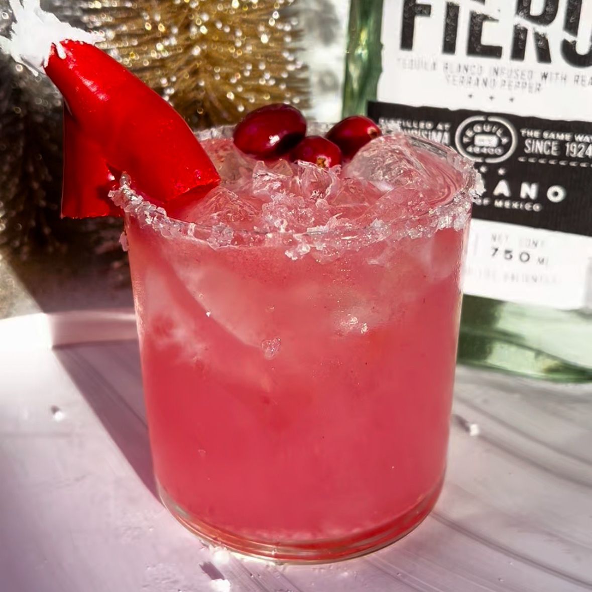 Spicy Cran-Sauce Margarita 