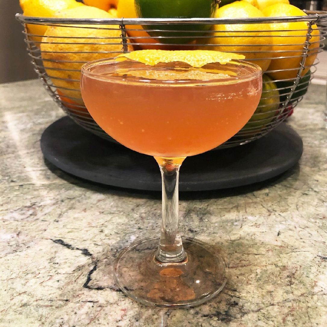 A classic cocktail -- basically a Whiskey Sour with honey syrup instead of simple. This cocktail was created at New York's famed Milk & Honey.