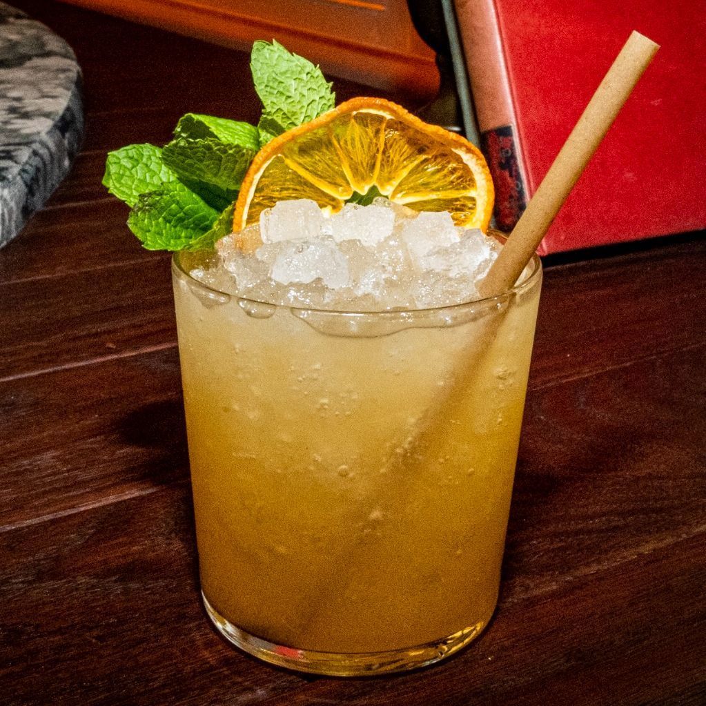The Navy Grand is a mint infused grapefruit Mai tai variation with honey and 3 types of rum. This cocktail is old school with a new twist, utilizing a grassy Agricole aged rum and funky pot still rum.
