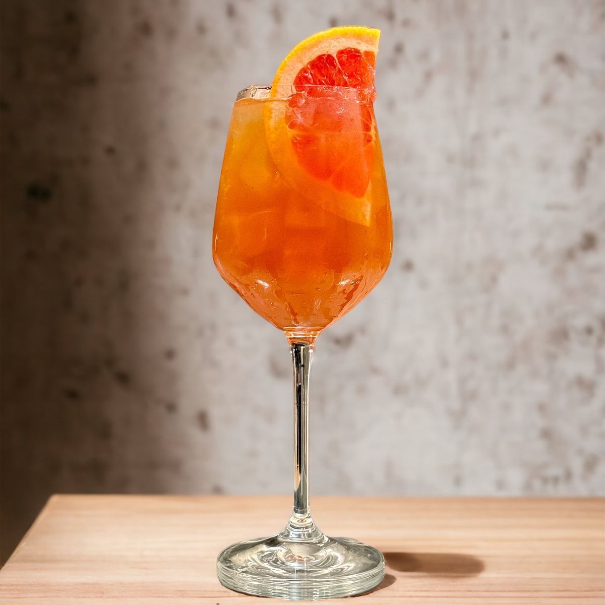Here’s an easy 3-ingredients spritz to replace your bottomless mimosas and Bellinis (only if you want to… I do love me some bottomless mimosas…).  Garnish it with a slice of citrus. I’d go with a slice of blood orange but all I had was grapefruit…so there’s that. 