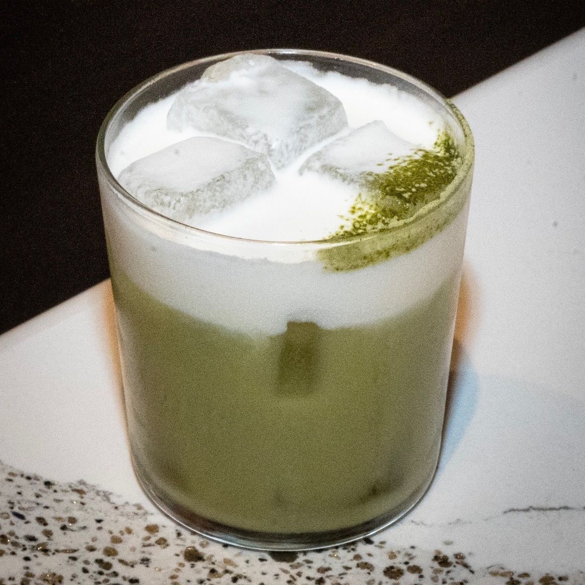 A cocktail inspired by the White Russian but add matcha and white cacao. Decadent but spirit forward, this matcha inspired riff on the original adds the perfect balance of chocolate and vanilla.