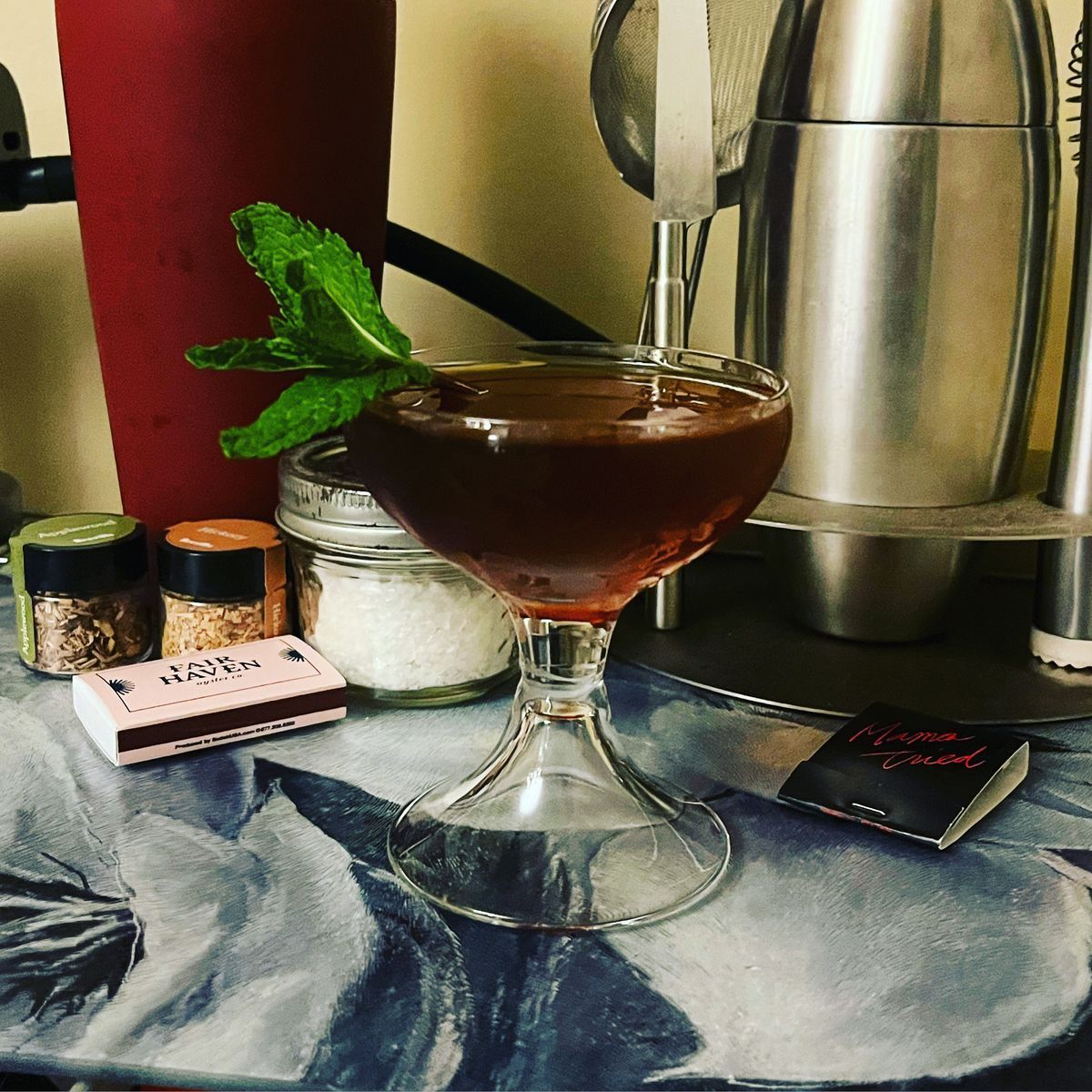 Sometimes all you can do after a trying weekend is mix yourself something strong. The original Toronto fits that bill for me tonight. But I also wanted to soften the fernet punch a tad, adding a earl grey syrup in place of the usual simple and adding a mint spring instead of a lemon peel to play nice with fernet’s minty kick.