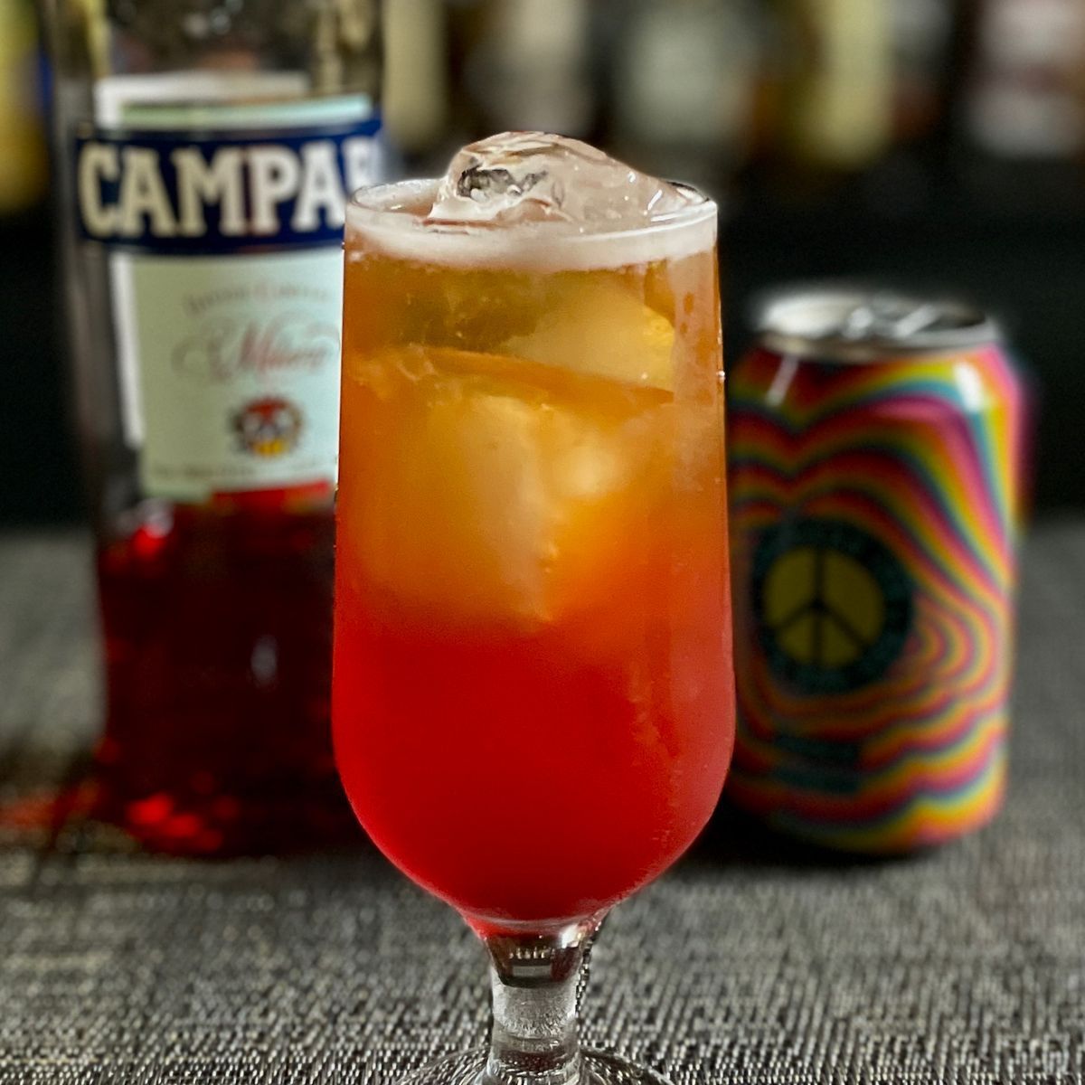 This is a take on the classic Campari Spritz.