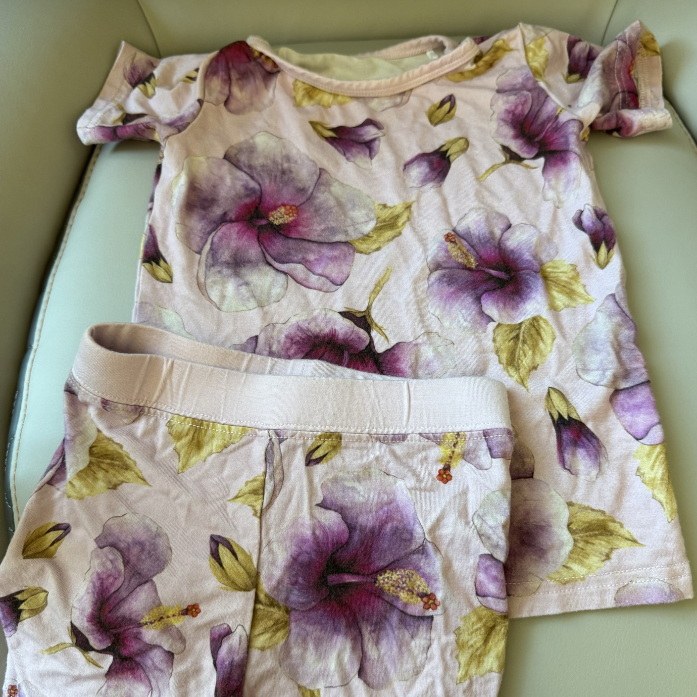 Bamboo 2 piece short and tee shirt set