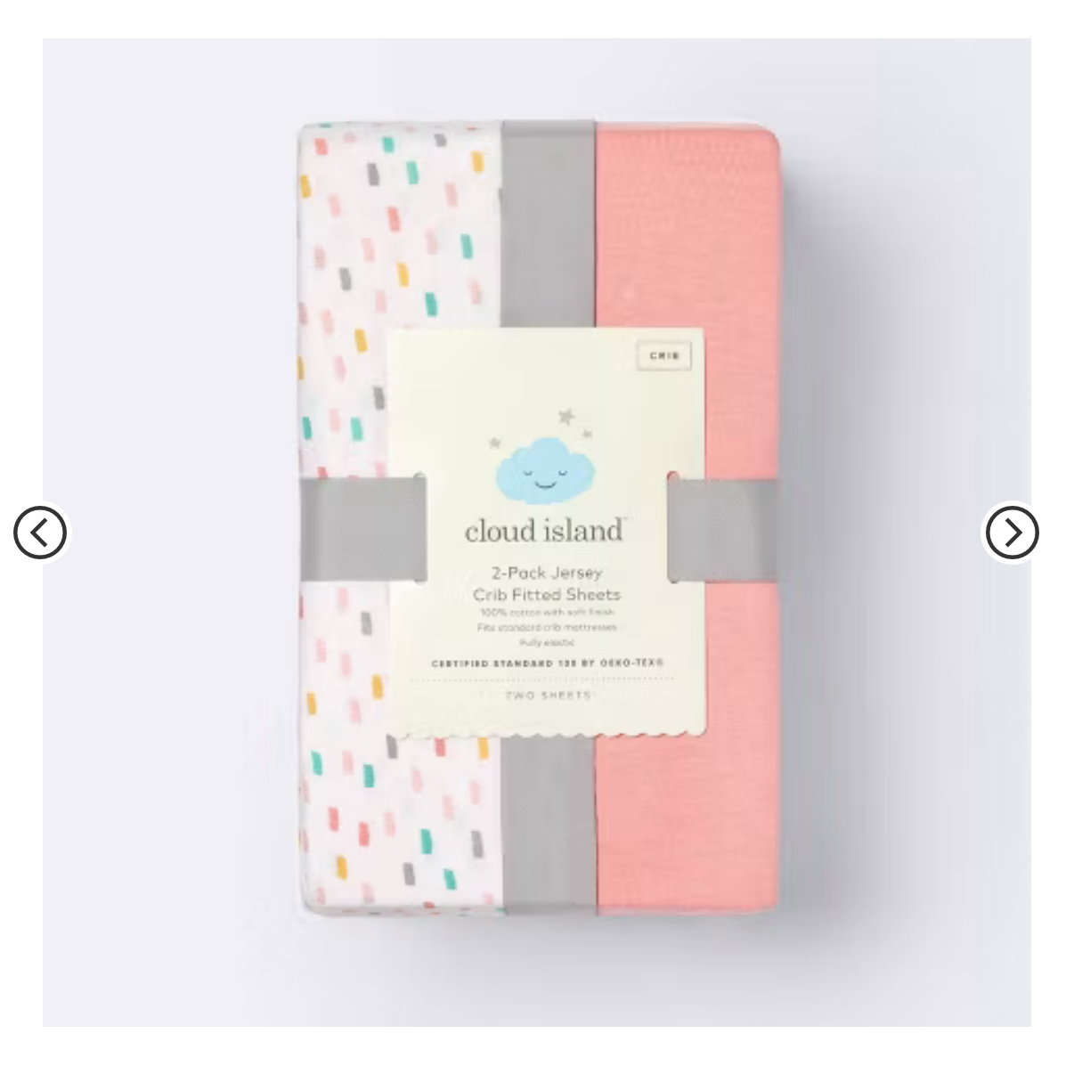 2-Pack Jersey Crib Fitted Sheets