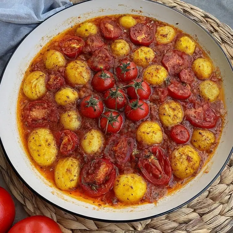 Tavuklu Domatesli Patates Yemeği