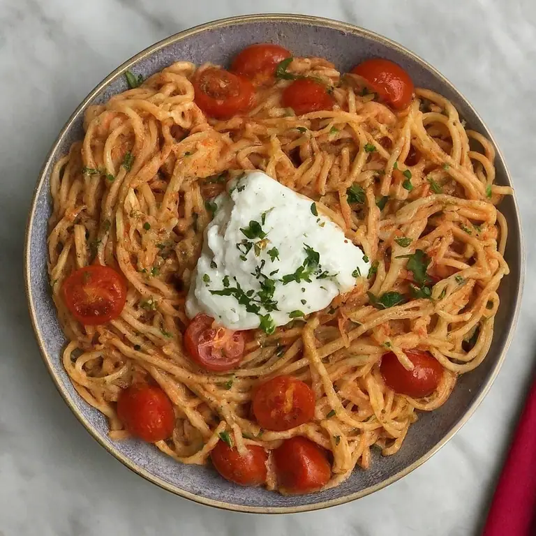 Domates Soslu Yoğurtlu Noodle