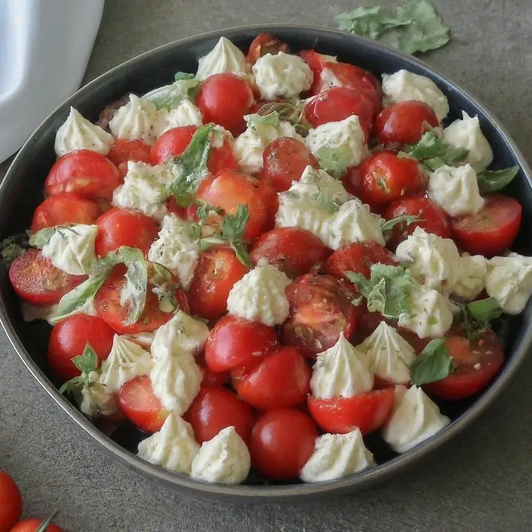 Mascarpone Soslu Cherry Domates Salatası