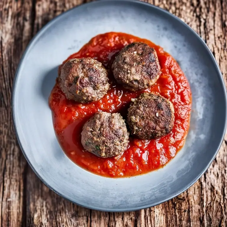 Dana Kıyma Köfte (Beef Meatballs) with Tomato Sauce