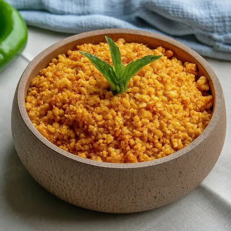 Susamlı Zeytinyağlı Sebzeli Bulgur Pilavı