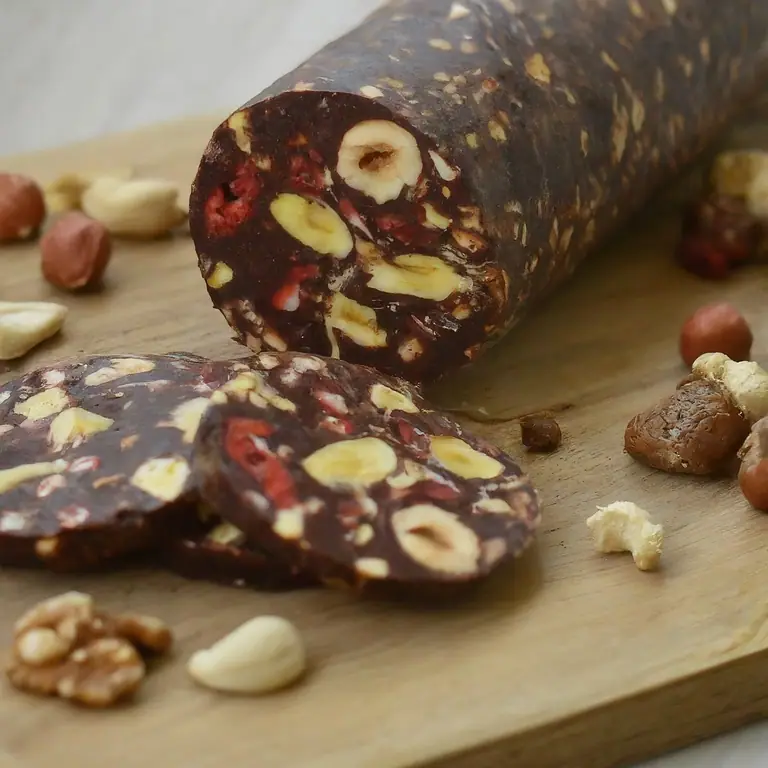 Fruit and Nut Chocolate Salami