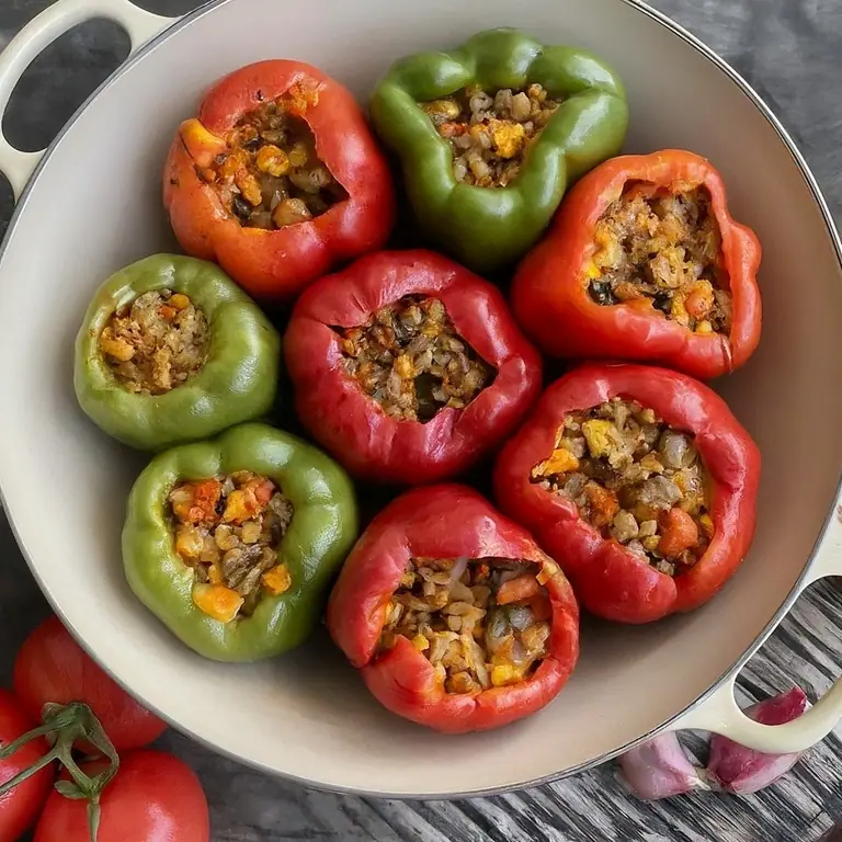 Vegetable Stuffed Bell Peppers