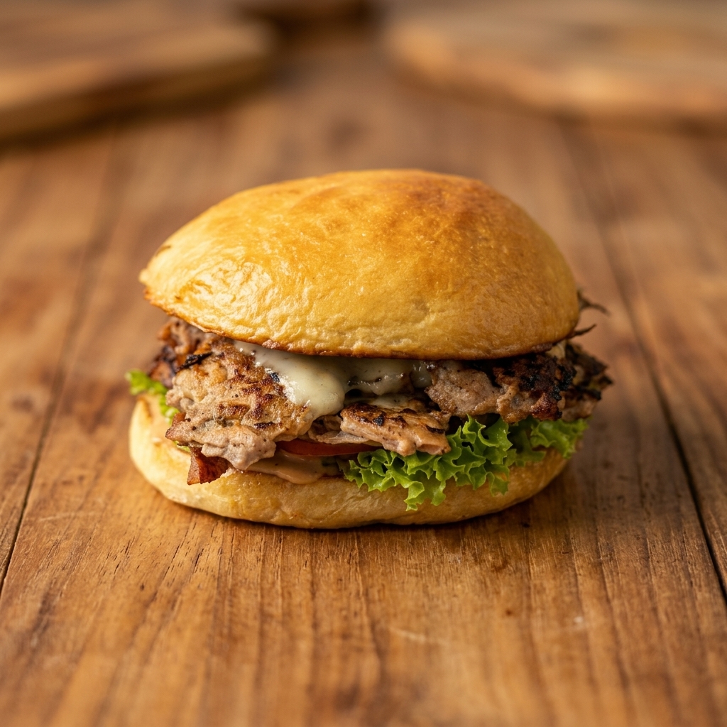 Single Smash Chicken Cheeseburger — photo 1