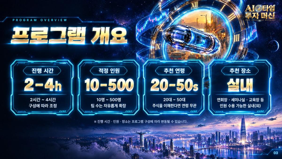 AI 타임 투자 머신 프로그램 진행 사진 썸네일 3