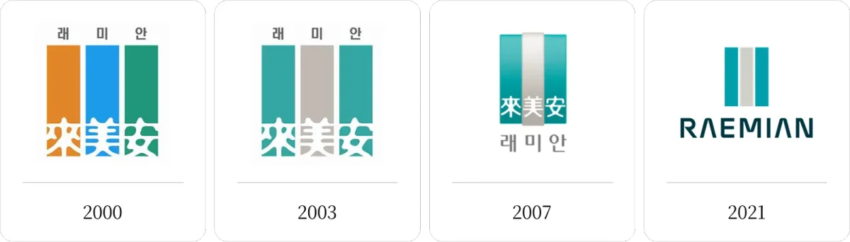 2000년부터 2026년까지 래미안 BI 변천사