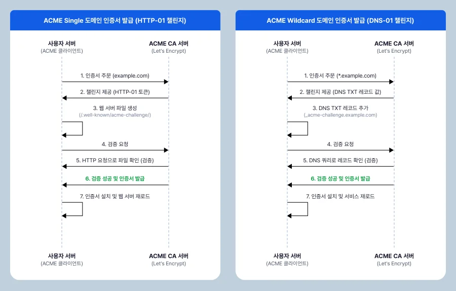 도메인 검증 Challenge 방식 비교