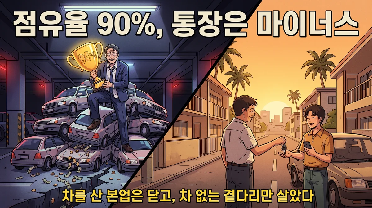 점유율 90%, 통장은 마이너스