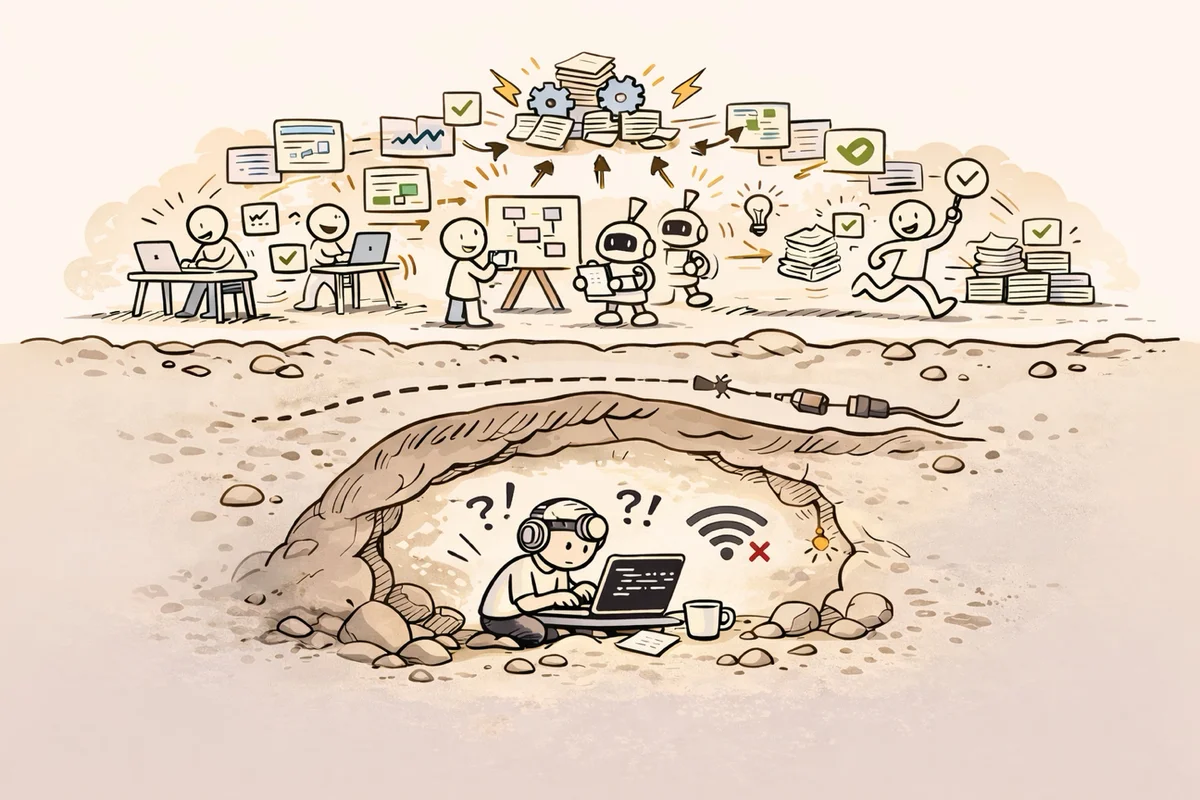 동기화를 놓치면 광산 밑에서 혼자 일하는 꼴