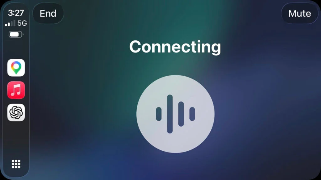 CarPlay 음성 대화 화면