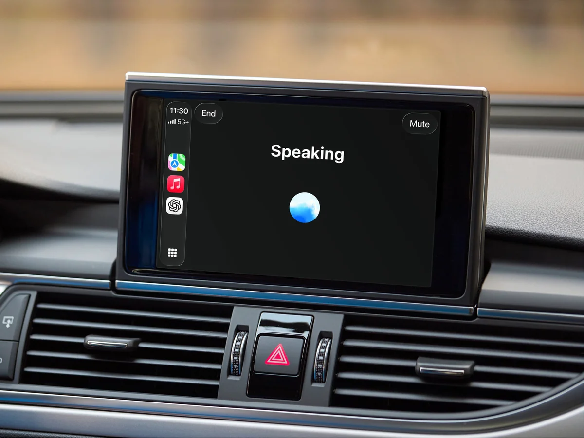 ChatGPT CarPlay 실행 화면
