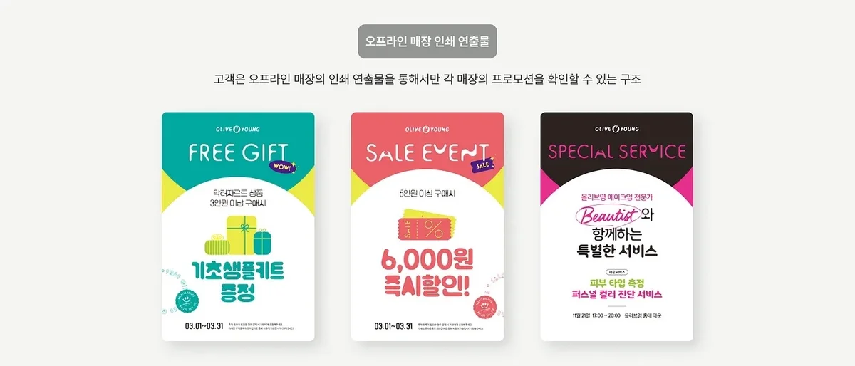 오프라인 매장 인쇄 연출물