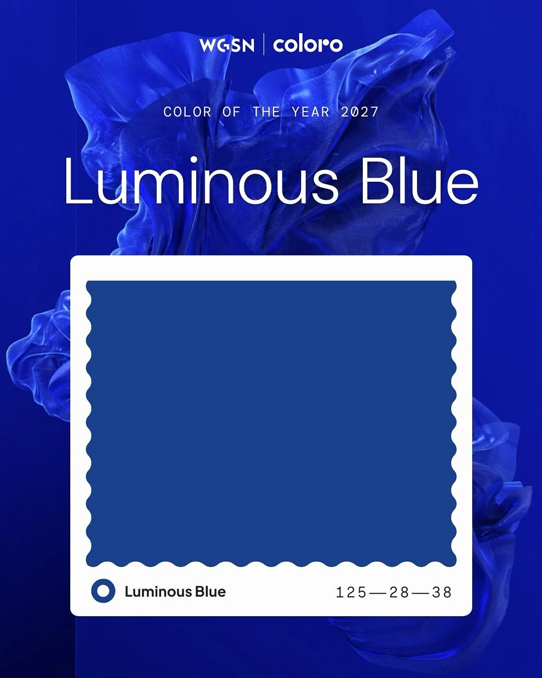 WGSN과 Coloro의 2027년 색 Luminous Blue