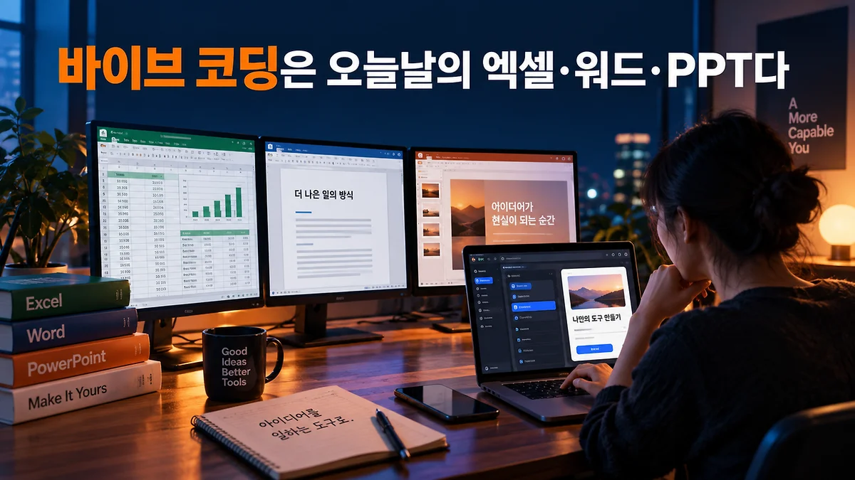바이브 코딩은 오늘날의 엑셀·워드·PPT다