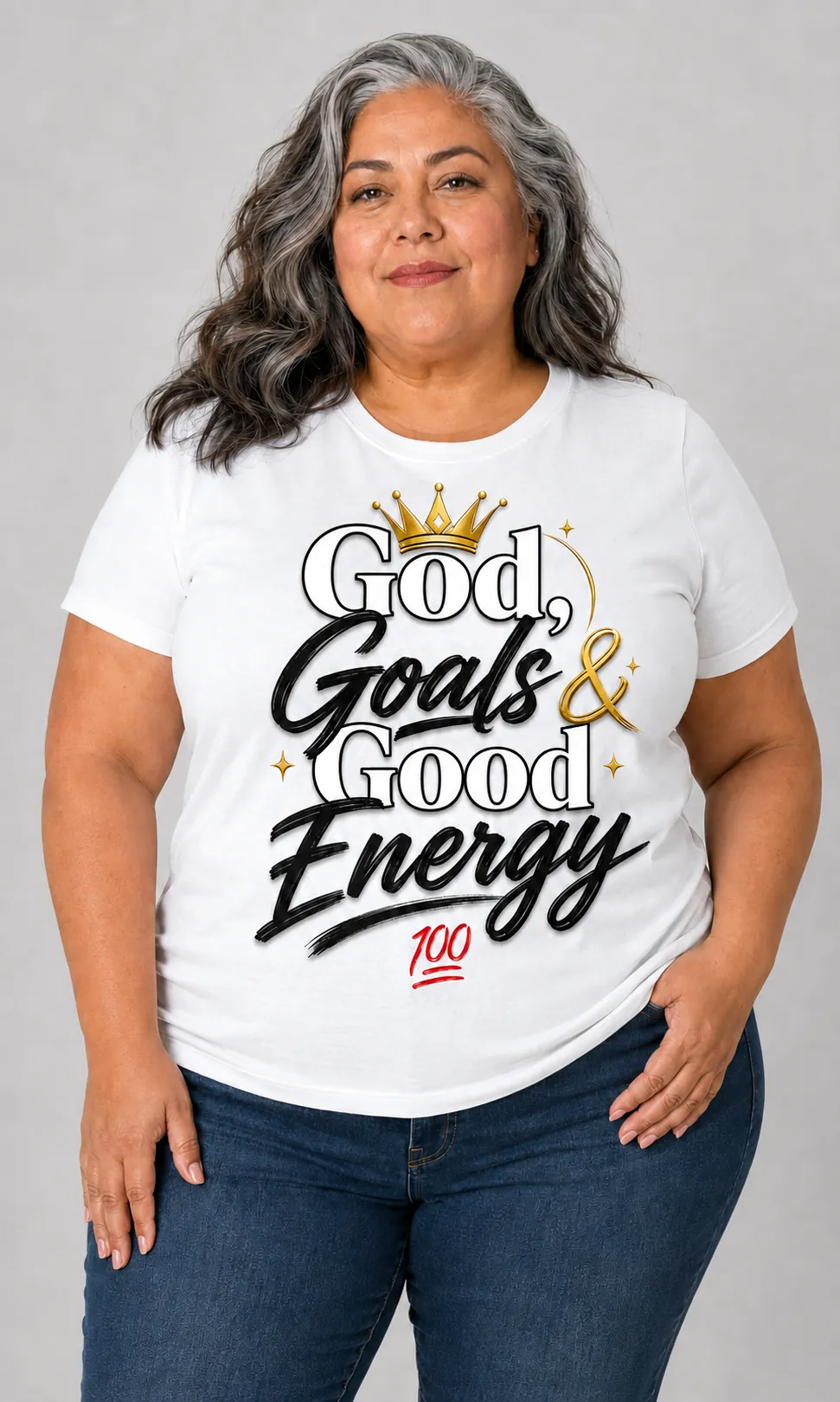 God, Goals & Good Energy T-shirt design