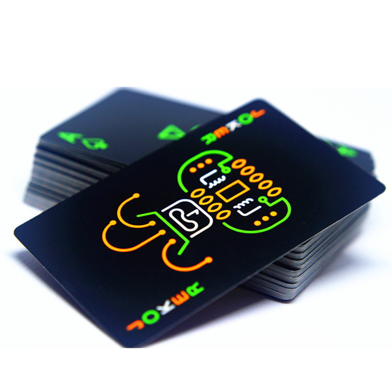 BlackLuminousFluorescentPokerCardsPlayingCardGlowInTheDarkBarPartyKTVNightLuminousCollectionSpecialPoker