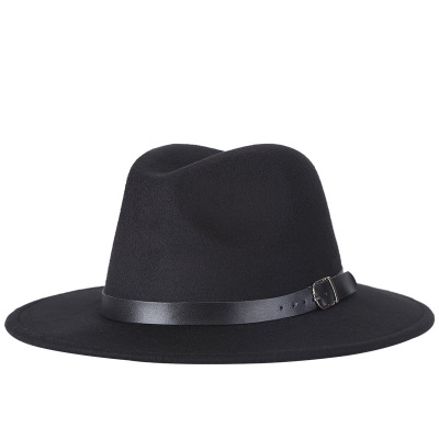 freeshipping2019newFashionmenfedoraswomensfashionjazzhatsummerspringblackwoolenblendcapoutdoorcasualhat