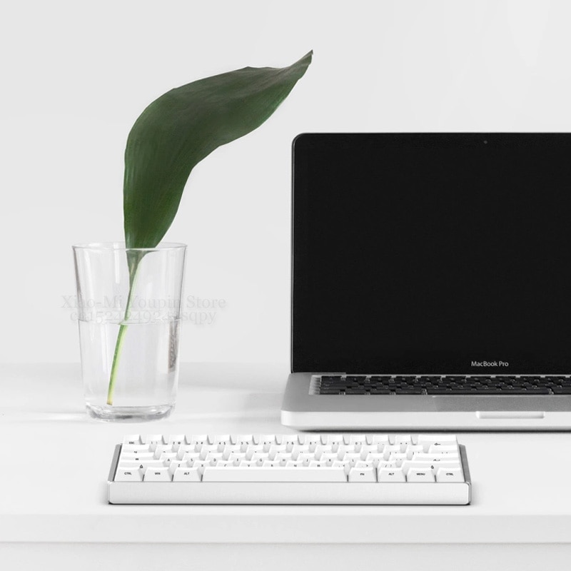 Xiaomi Mijia IQUNIX Bluetooth Dual Mode Mechanical Keyboard 61 Keys Bluetooth Type-c Wired CNC Aluminum Connect 3 Devices Once
