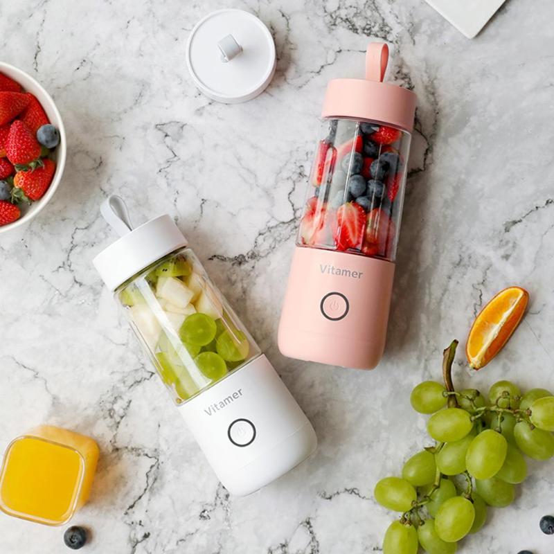 350mlPortableJuicerElectricUSBRechargeableSmoothieBlenderMachineMixerMiniJuiceMakerFastFoodProcessorMobileMixer