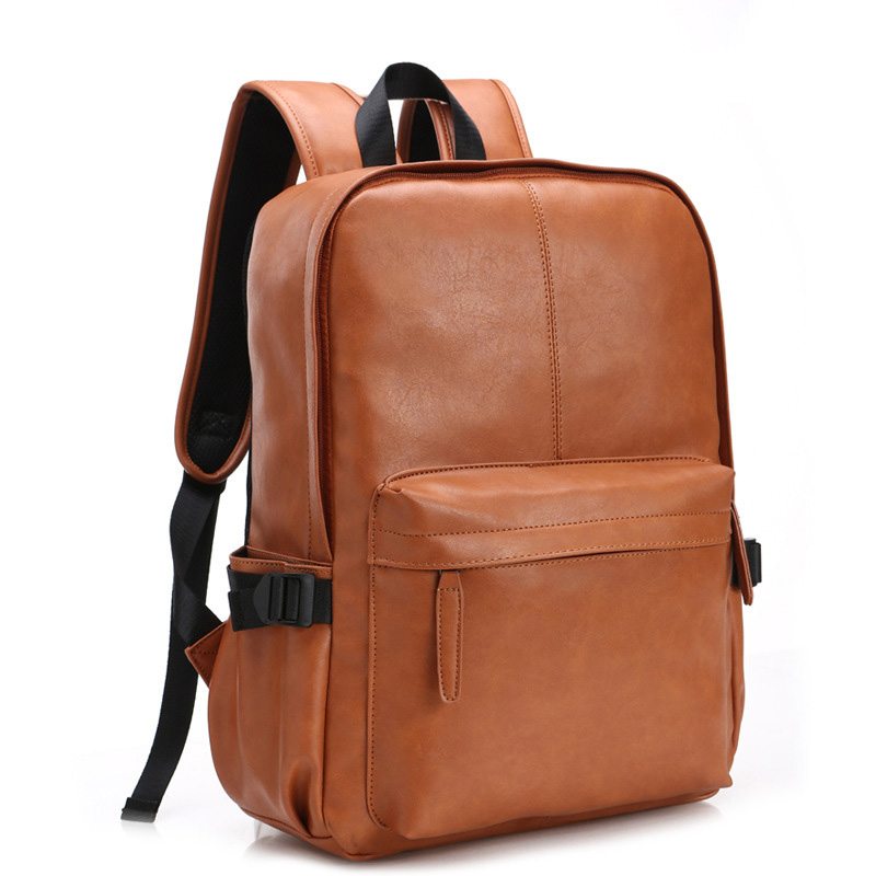 MAGICUNIONOilWaxLeatherBackpackForMenTravelBackpacksWesternDesignStyleLeatherSchoolBackpackMochilaZip