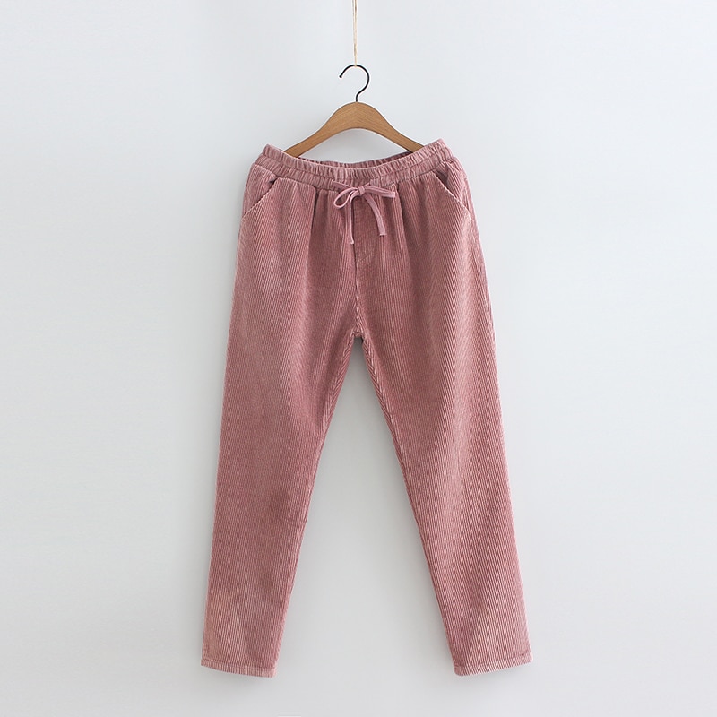 CorduroypantswinternewlooseKoreanversionoftheretrovelvetKoreanwomenLunanpants